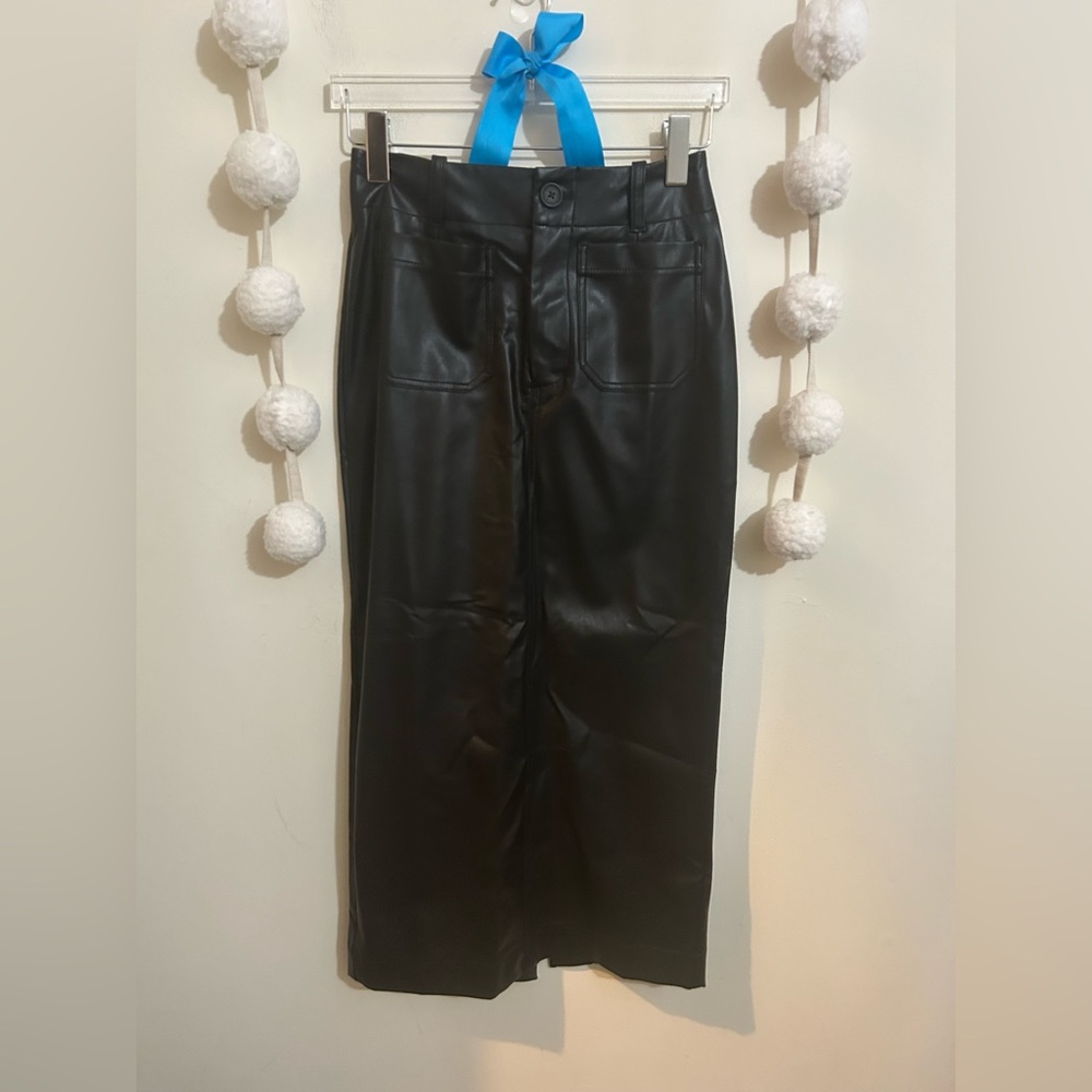 Anthropologie The Colette Faux Leather Maxi Skirt by Maeve NWT! - Picture 3 of 13